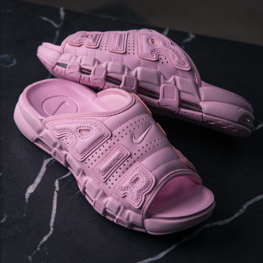 W AIR MORE UPTEMPO SLIDE / PINK FOAM-PINK FOAM-CLEAR