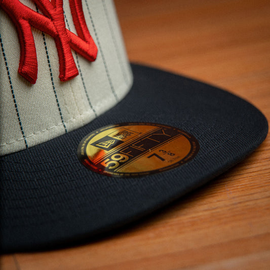 5950 HERITAGE STRIPE NEYYAN WHTNVY New York Yankees MLB Stripe 59FIFTY Cerrada Blanca