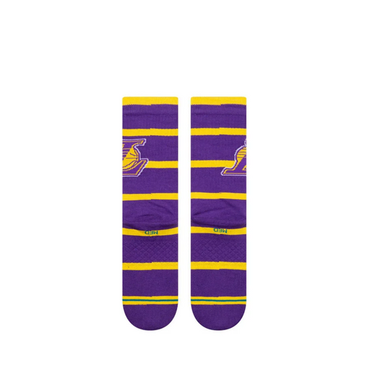 NBA 2024 Prep Crew Socks Los Angeles Lakers Stance