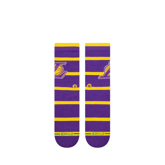 NBA 2024 Prep Crew Socks Los Angeles Lakers Stance