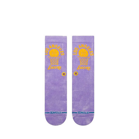 NBA 2024 Vintage Crew Socks Lakers Stance