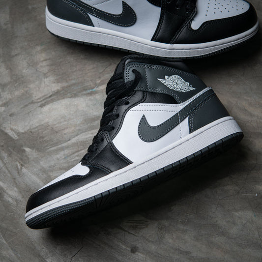 AIR JORDAN 1 MID / BLACK-IRON GREY-WHITE