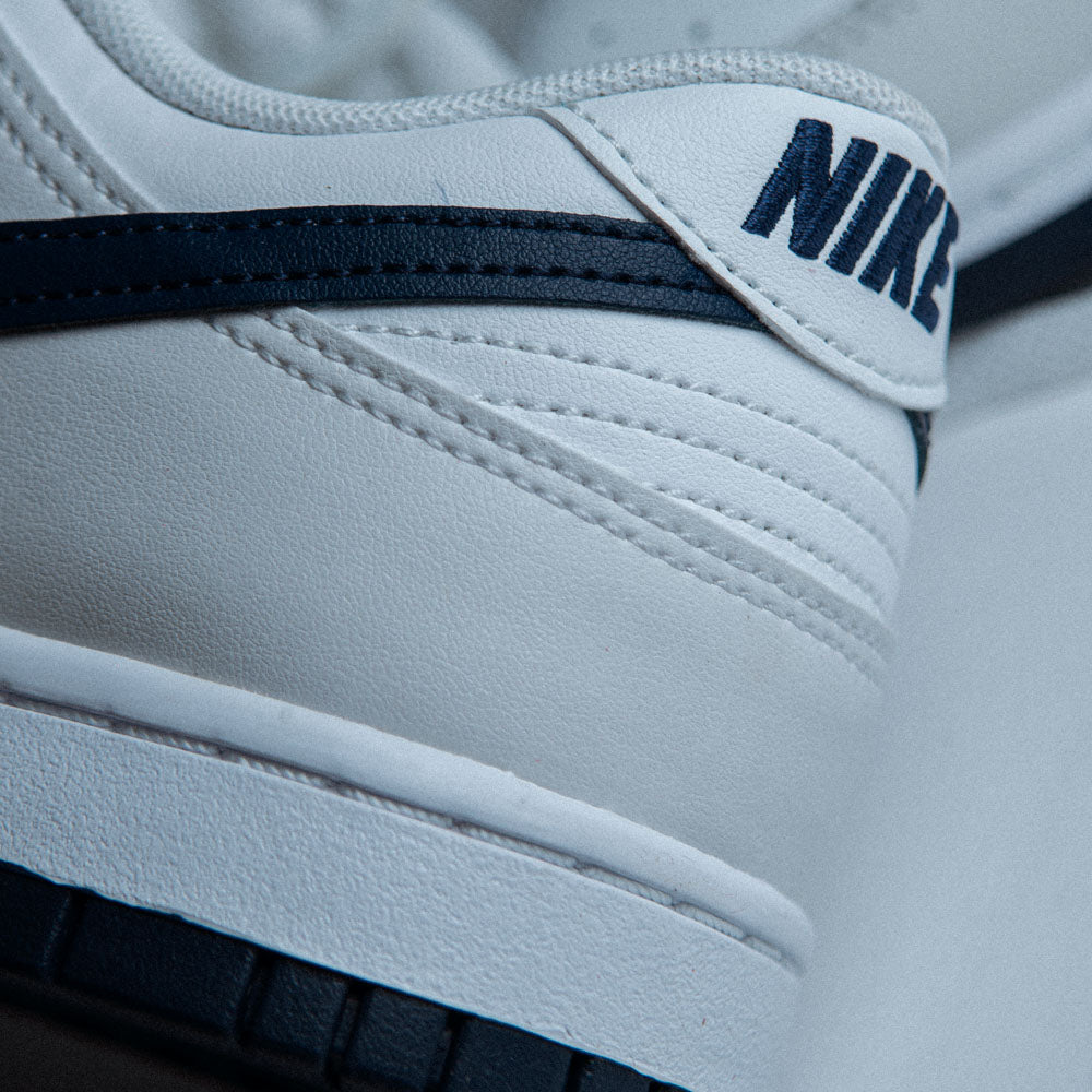 NIKE DUNK LOW RETRO / SUMMIT WHITE-MIDNIGHT NAVY-PLATINUM TINT