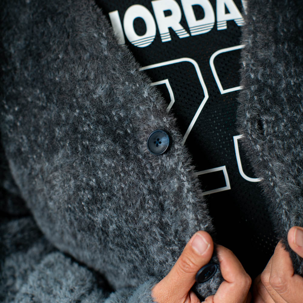 M J AIR JDN CARDIGAN / DK SMOKE GREY