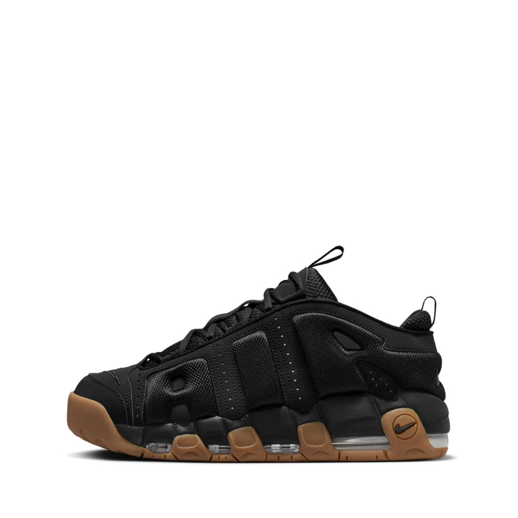 Air More Uptempo Low Black and Gum Medium Brown