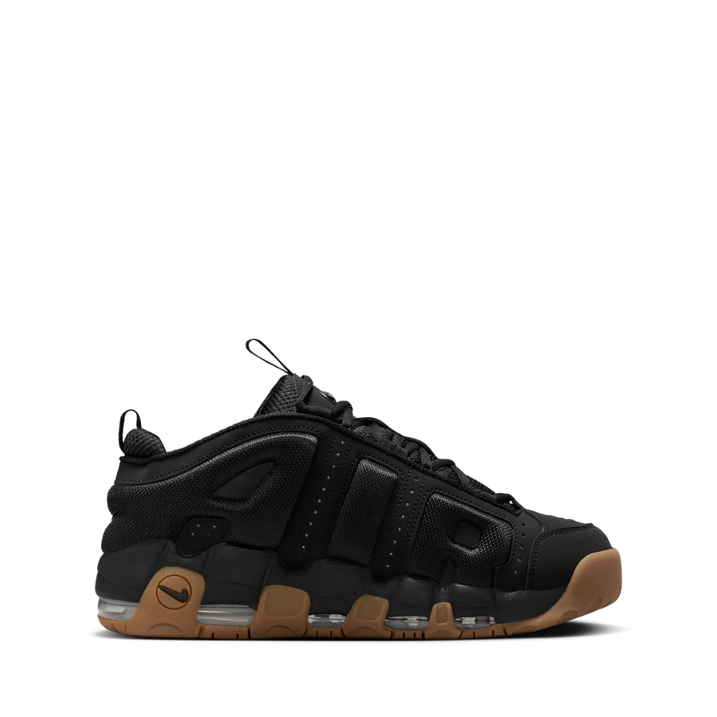 Air More Uptempo Low Black and Gum Medium Brown