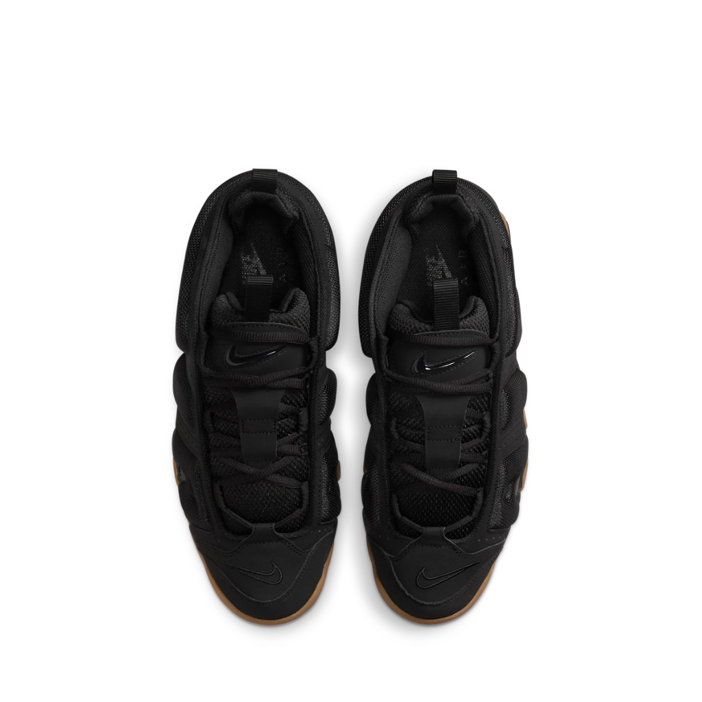 Air More Uptempo Low Black and Gum Medium Brown