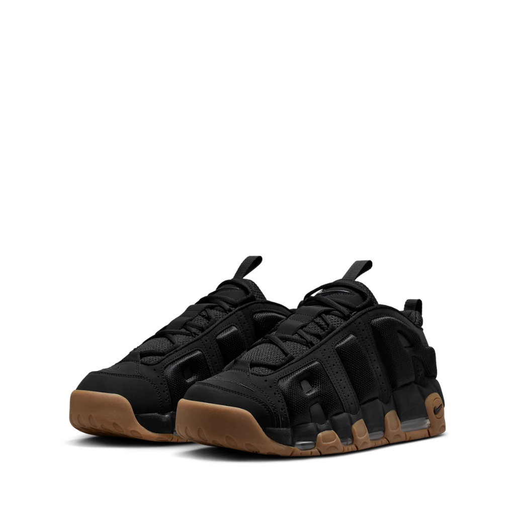 Air More Uptempo Low Black and Gum Medium Brown