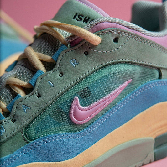 NIKE AIR MAX ISHOD QS / BLUE GAZE-LT ARTIC PINK-ENAMEL GREEN