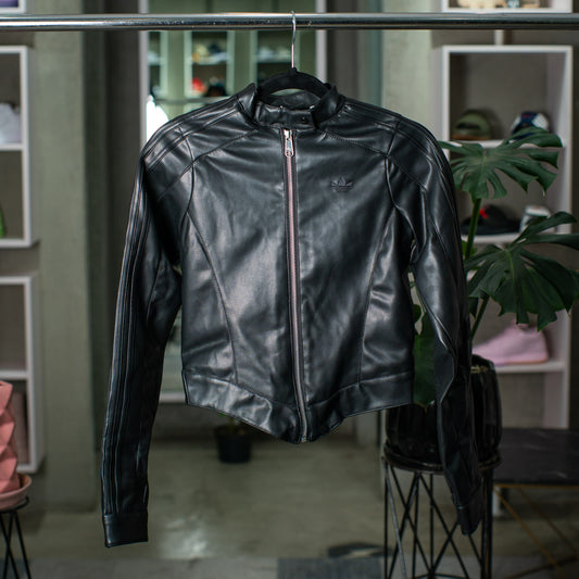 PLEATHER JACKET     BLACK