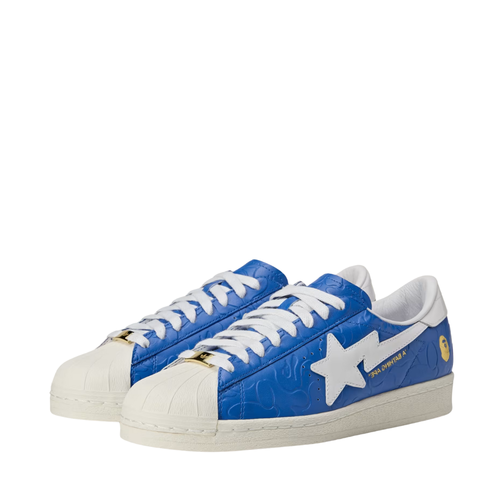 BAPE x adidas Superstar Vintage Blue White - Sneakers