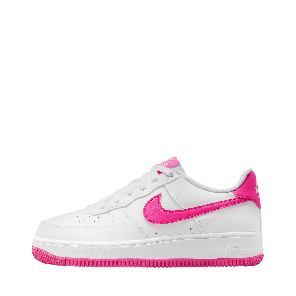 Nike Air Force 1 White Laser Fuchsia GS - Sneakers