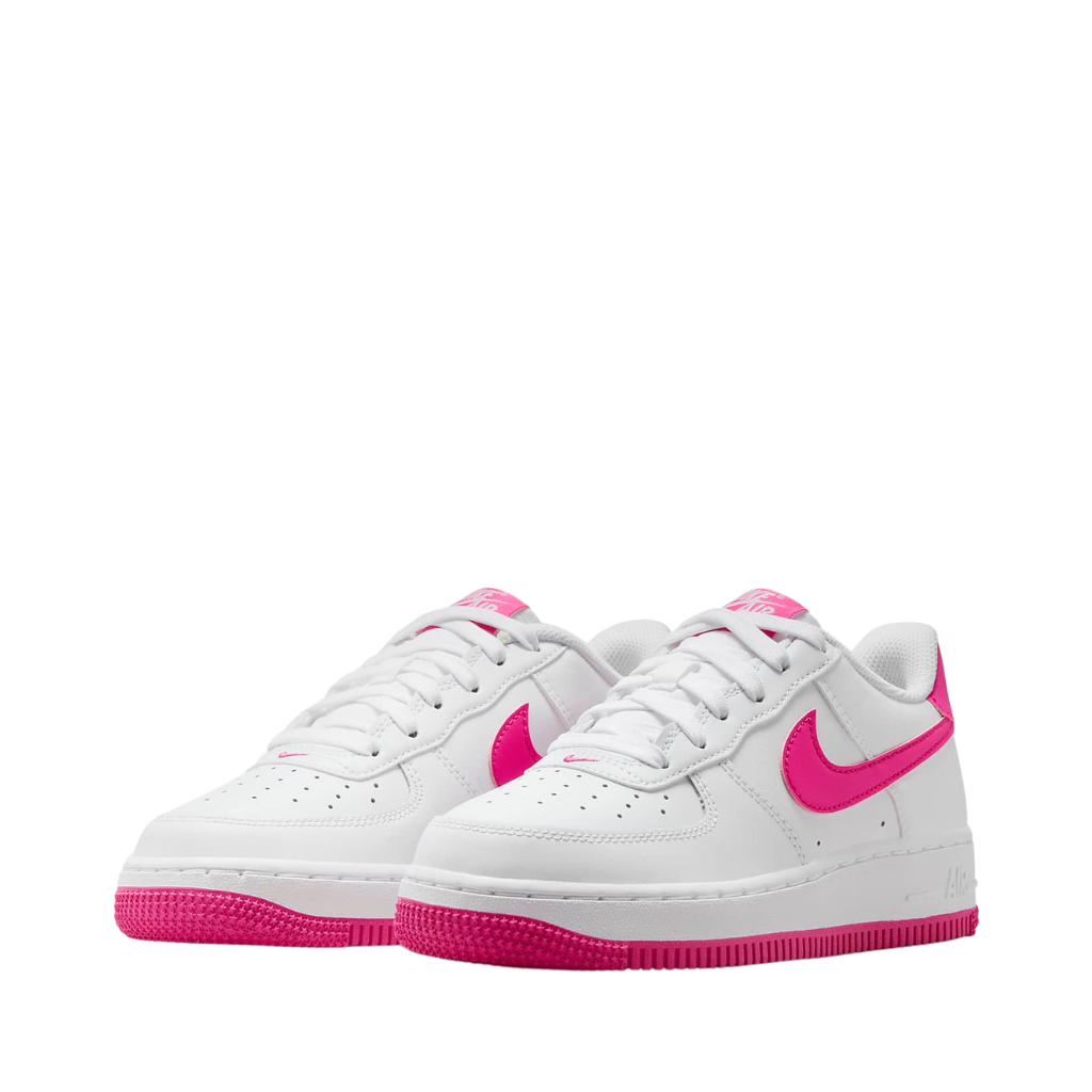 Nike Air Force 1 White Laser Fuchsia GS - Sneakers