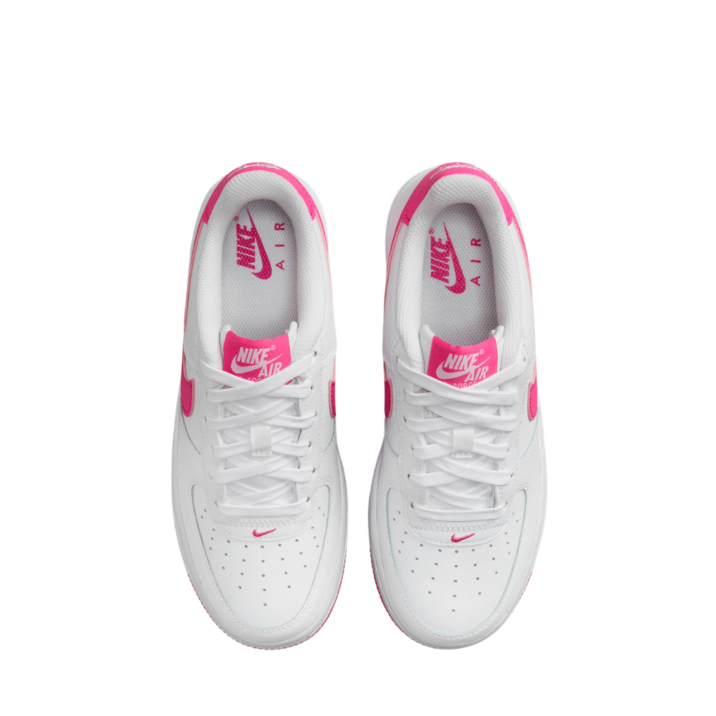 Nike Air Force 1 White Laser Fuchsia GS - Sneakers