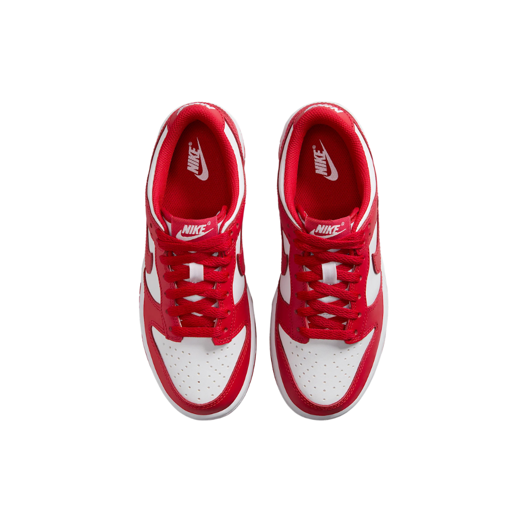 Nike Dunk Low White & University Red GS - Infantil