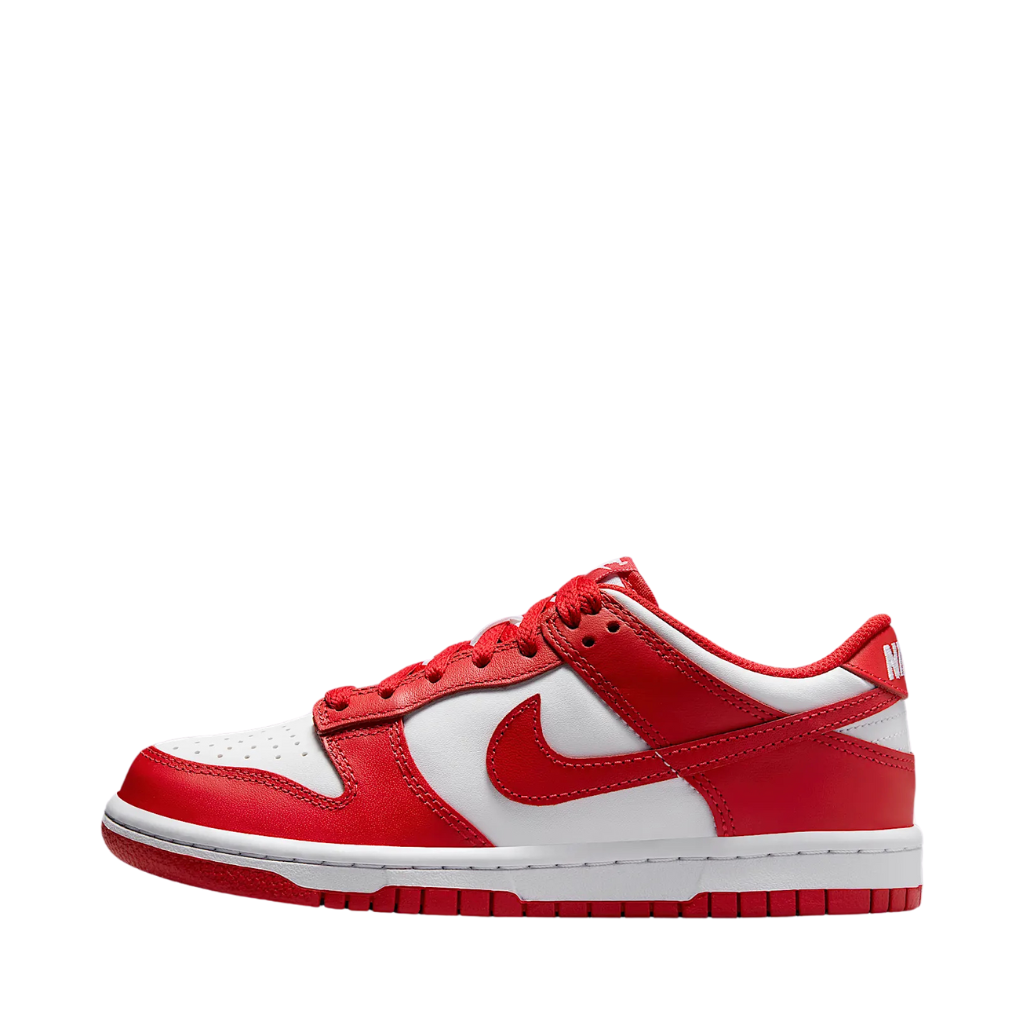 Nike Dunk Low White & University Red GS - Infantil