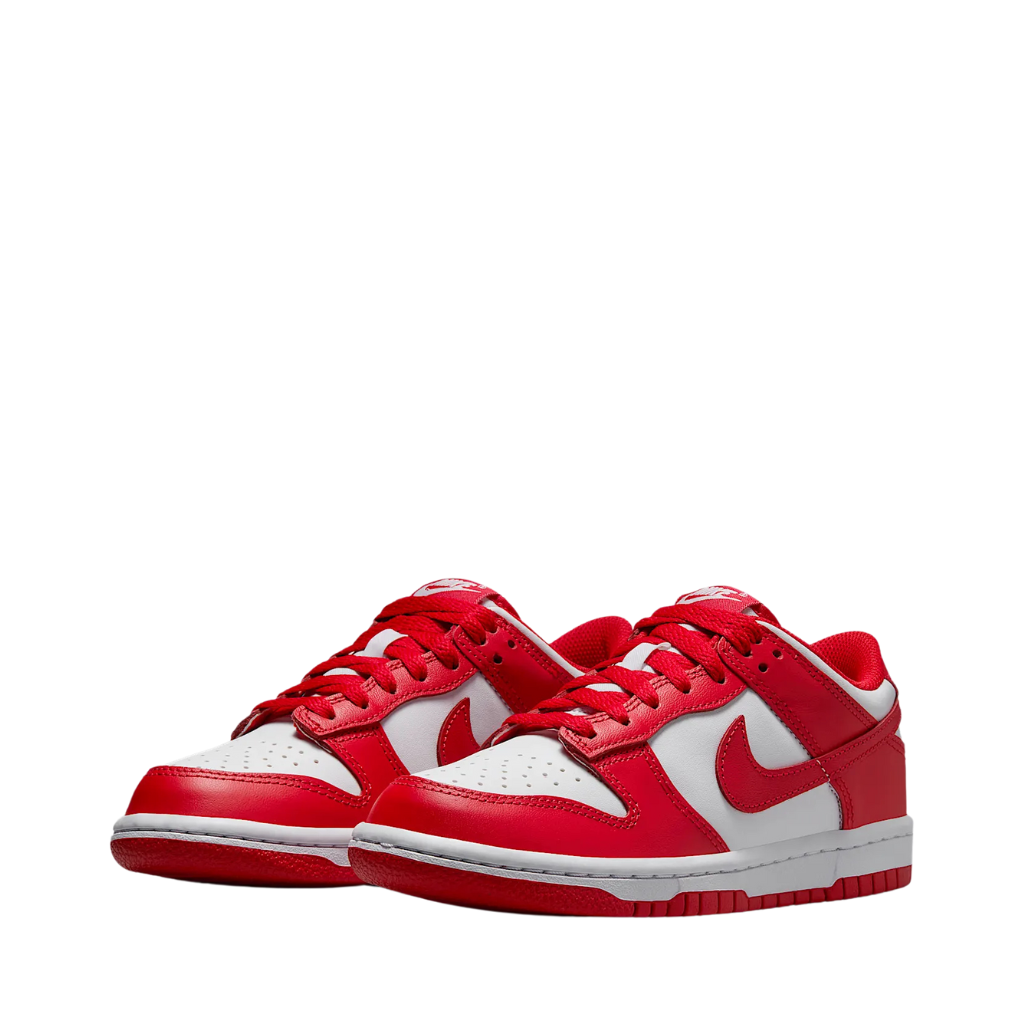 Nike Dunk Low White & University Red GS - Infantil